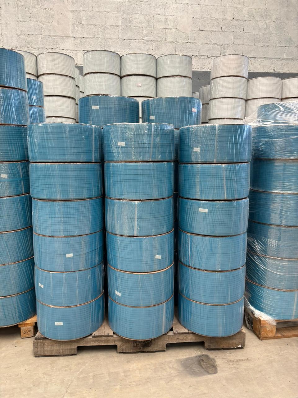 Foto da fábrica — produção de fitas industriais